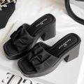 (+1 size)2024 trending 2 inch slide wedge heels sandals for women outdoor. 