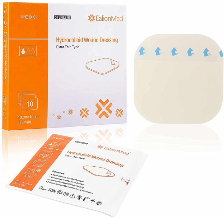 Hydrocolloid Bandage, Hydrocolloid Wound Dressing Thin Type 4'' x 4