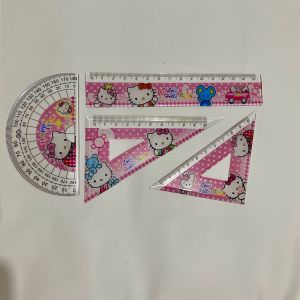 penggaris sekolah anak 4in1 penggaris karakter satu set penggaris impor perlengkapan sekolah