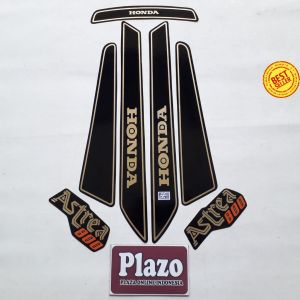 Striping Stiker Polet lis body motor honda astrea 800 hitam