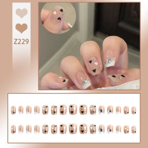 [เล็บปลอม 3 มิติ] ชุดเล็บปลอม อินเทรนด์ พร้อมของขวัญ มีให้เลือกหลายแบบ 24 ชิ้น[DD229]