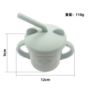 Baby Training Silicone Sippy Cup with Cute Panda cartoon