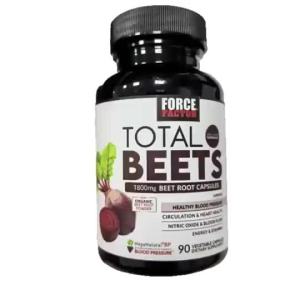 Force Factor Total Beets  Beot Capsules 100mg Organic Beot Powder Supplement Containing Hawn Berries Blood Circulation and Blood Flow 10 Vegetable C