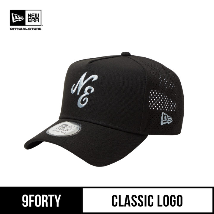 [New Era]★GOLF★VERTICAL LOGO LASER PERPORATED SNAPBACK 9FIFTY Golf Laser Perforated Box Logo Black Snapback Cap