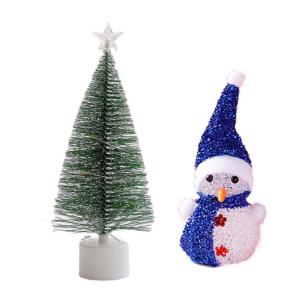LED Colorful Light Christmas Tree Snowman in Random Color for Festival Decoration and Holiday Ambiances