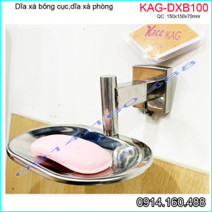 Kệ xà bông tắm KAG-DXB100 đĩa đựng xà phòng inox 304 sáng bóng đế vuông cao cấp siêu bền bảo hành vĩnh viễn