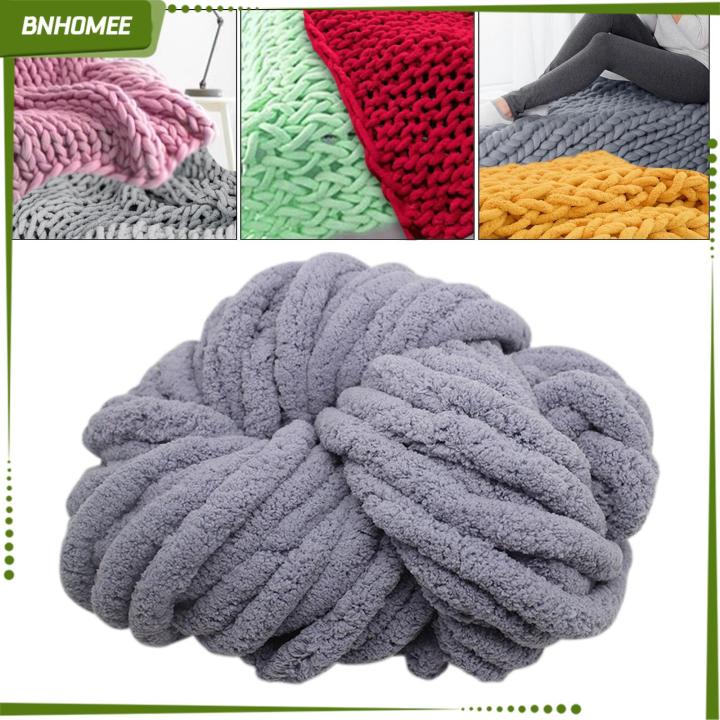 BNHOMEE Chunky Chenille Yarn Plush Yarn Washable Giant Jumbo Acrylic Bulky  Yarn for Throw Crocheting Blanket Sofa Arm Knitting Lazada PH - Main Image