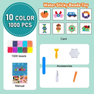 2400PCS DIY Children Magic Water Beads Hand Crafts Water Fuse Beads for Educational Toys