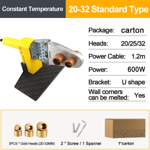 1000W Hot Melt Machine/Fusion Splicer/PPR Heating Machine Heavy Duty Electronic Hot Melt Machine with Stand