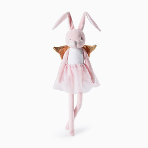 Plush กระต่ายยัดนุ่นสัตว์ตุ๊กตากระต่ายน่ารักกระต่ายหูยาว PlushToy ของขวัญชมพู15นิ้ว