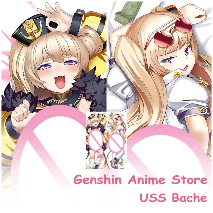 【Stylish】 Uss Bache Anime Dakimakura Pillowcase Double Side Azur Lane Hugging Body Pillowcase Cushion Cover Home Bedding Decor