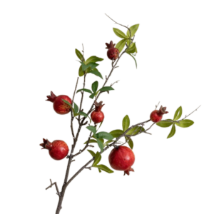 TUO29 พลาสติกทำจากพลาสติก สาขาทับทิมเทียม เหมือนจริงจริง 6-ผลไม้ ผลไม้ทับทิมจำลอง ดอกไม้ปลอมบอนไซ งานทำมือ ต้นไม้ปลอมปลอม ตกแต่งบ้านห้องนั่งเล่น