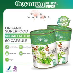 WAKABA Superfood Sugar Factor Suplemen untuk mengontol Gula darah dan glukosa - 60 Kapsul