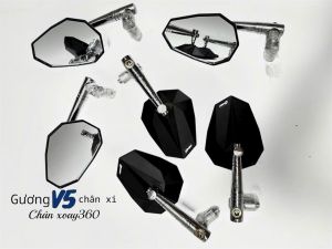 Kiếng hay Gương chiếu hậu H2C kiểu V5 loại thường xe máy và giá 1 cây