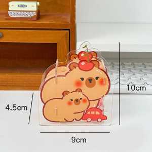 Capybara Pen Holder 卡皮巴拉透明笔筒 Pemegang Pen Lutsinar Kapibara Kotak Simpanan Alat Tulis Pelbagai Fungsi Kapasiti Besar Acrylic Transparent Pen Holder Multi Functional