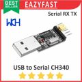 Modul USB to Serial TTL Converter CH340 CH 340 UART RX TX Adapter Arduino RS232 RS 232 Module. 