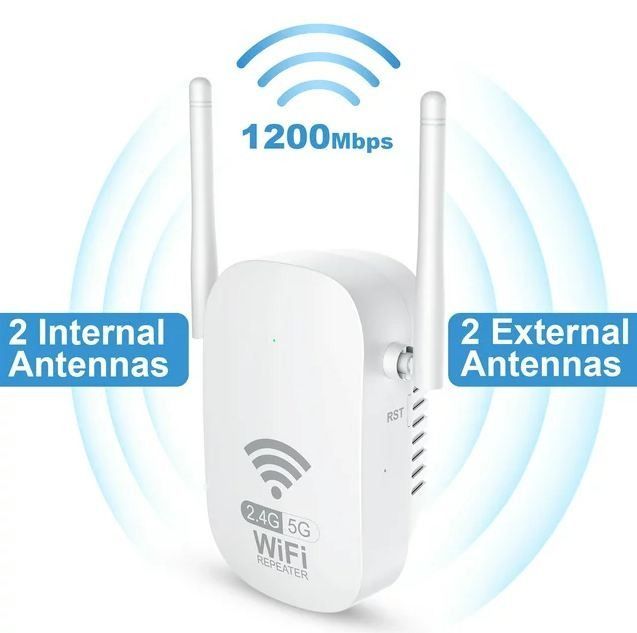 [5672] WiFi Extender 1200Mbps WiFi Booster Covers 2500Sq.Ft, Dual Band ...