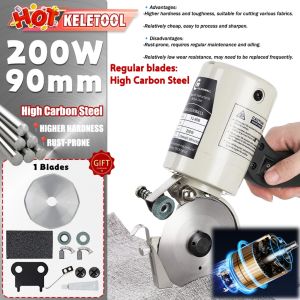 90mm Electric Round Knife fabric cutter Cloth Cutter Portable Hand-Held Leather Cutting Machine