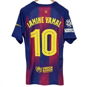Quick-Dry Breathable High-Quality Slim T-Shirt Washable Printed Signature Short Sleeve Top S2526 Barcelona Football 10 Lamine Yamal La Liga Armband Fan Gift