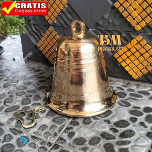 Bel Lonceng Sekolah Kuningan 13cm Lonceng Kuningan Besar 1 pcs Lonceng Gereja Kantor