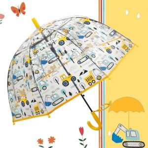 COMEMECO Động vật hoạt hình Ô dù hình vòm Móc Cầm Dễ Dàng Tay cầm chống trượt Ô dù bong bóng Nhẹ Trong suốt Ô dù trẻ em Trẻ  biết đi