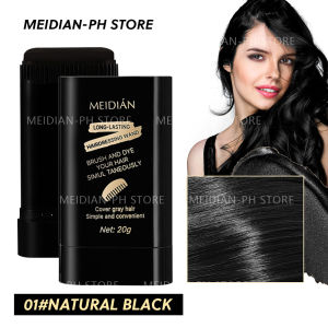 MEIDIAN Pure Plant Hair Dye Stick Waterproof and Sweat-Proof One-Time Fast Dyeing Hair Covering White Hair Artifact Brown&Black Convenient Portable Hair Dye Stick Organic