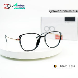 Urban Kacamata -  Frame Oliver - Kacamata Korea Semi Cateye Lentur Reguler