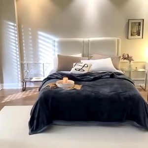 Microfiber Blanket Soft Fleece Blanket Plain Kumot Cotton Blanket Double-Sided Plush Keep Warm