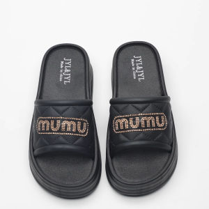 Thick-Soled WomenS Summer Outdoor Sandals 2025 New Anti-Slip Fashionable Indoor Home Platform Slide Sandals