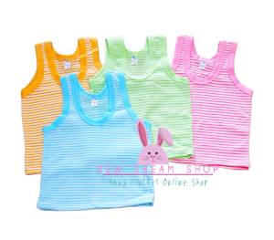 พร้อมส่งไวมากกก!!! (เซต 3 ตัว คละสี) เสื้อกล้ามเด็ก เสื้อกล้ามทารก มี 5 ไซส์ SSS/XS/S/M/L (น้ำหนักระหว่าง แรกเกิด-20 กก.(kg.)