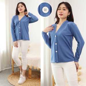 RS - Crop Cardigan Wannes Bahan Knit Premium / Outer Top Knitwear