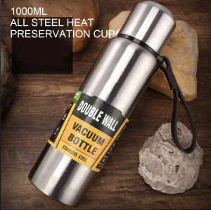 [SG SELLER] Large Capacity 1000 / 1500 ml Thermal Bottle Vacuum Double Wall 304 Stainless Steel Hot Cold Water Flask Thermos Coffee Mug