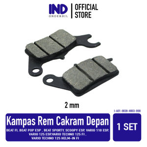 IND Onderdil Kampas Rem Cakram Depan Beat FI CBSK25 STDK25 Pop eSP KG1 K25G & Scoopy K1GR & Vario 110 Techno CBS 125 K60 150 K59 ISS STD Helm in Kanvas Discpad Diskpad Dispad Disc Pad
