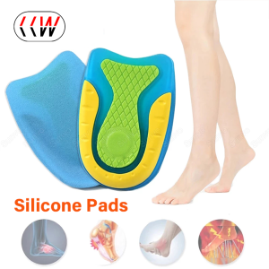 CCW 1Pair Men Women Silicone Gel Heel Pads for Plantar Fasciitis Spurs Cushion Shock Absorption Shoe Insert