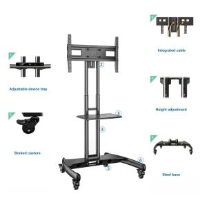 Giá Treo Tivi Di Động NB AVA1500-60-1P 32 - 70 Inch - Kệ Treo Tivi Phòng Họp Hội Nghị Có Bánh Xe