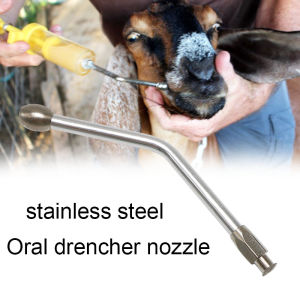 1/2/5Pcs Oral drencher nozzle stainless steel for drenching piglets goats cattle and small animals