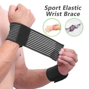 Sport Elastic Bandage Nylon Wrist Support Bracer Wristband Adjustable Portable Brace Support for Outdoor Activity