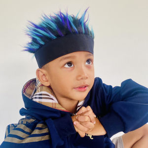 ANAK KECE Topi Rambut wig anak laki-laki/ Rambut anime cosplay/ Topi rambut palsu bulu korea