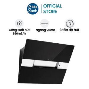 Máy Hút Mùi Áp Tường Malloca HORIZON K1574 - Công suất hút 850m3/h - Ngang 90cm - Mặt kính đen sang trọng - Hẹn giờ - Hàng Châu Âu