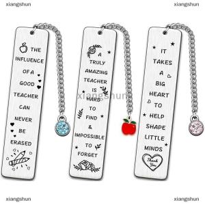 [COD] xiangshun Stainless Steel Metal Leaf Rhinestone Pendant Bookmark Student Teacher Gift Read Home Bookmark Learn Supplies Teachers Day Gift