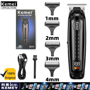 Kemei KM-1578 Mens Haircut Machine USB Charging Hair Cutting Machine Professional Hair Trimmer LCD Display Hair Clipper For Men