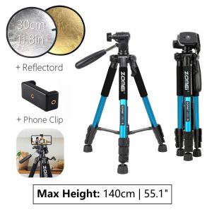 140cm/55 Zomei Lightweight Floor Tripod Stand 360 Degree Panorama Photography Mount for Camera Travel Video Recording Mobile Phone iPhone Spotlight Binocular Telescope Monocular-152c4c8b