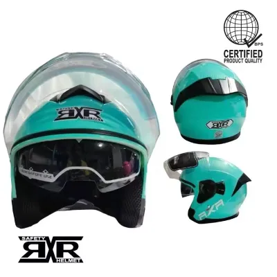RXR HALF FACE DUAL VISOR HELMET 065F