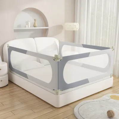 SG Stock baby bed fence fall prevention vertical lift child bed baby guard/dual safety design/single side lift 床围 床护栏
