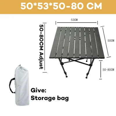 Mega Mall Portable Camping Table Outdoor Folding Table Picnic Table With Storage Bag Aluminum Alloy Adjustable Height
