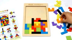 Bảng gỗ xếp hình- đồ chơi gỗ Montessori - kích thích tính sáng tạo của bé