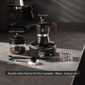 Bincoo van đôi nhôm ấm Moka 3 ly 150ml Stovetop Máy pha cà phê Máy pha cà phê Moka Máy pha cà phê Ý mokapot