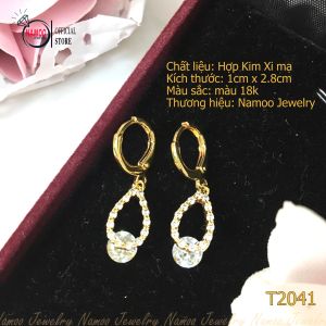Bông Tai T2041 Đính Đá Tinh Xảo Đẹp Nhức Nách Cho Các Chị Em Đây! Namoo Jewelry