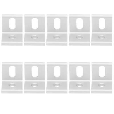 WAPKTY 10pcs Góc vuông 90 độ ° Giá đỡ góc Vật liệu nhôm Kích thước 20mmx20mmx18mm Giá đỡ hình chữ L Mạnh mẽ Sử dụng công nghiệp