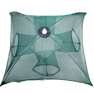 4/8Holes Folded Portable Hexagon Fishing Net Crayfish Fish Automatic Trap Shrimp Carp Catcher Cages
